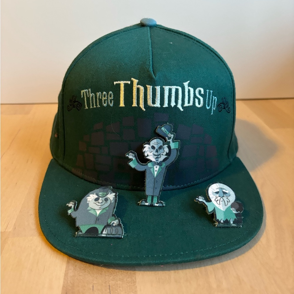 Disney Parks Haunted Mansion Hitchhiking Ghosts Three Thumbs Up 3D Hat New